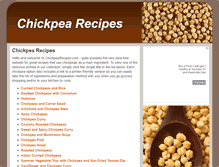 Tablet Screenshot of chickpearecipes.com